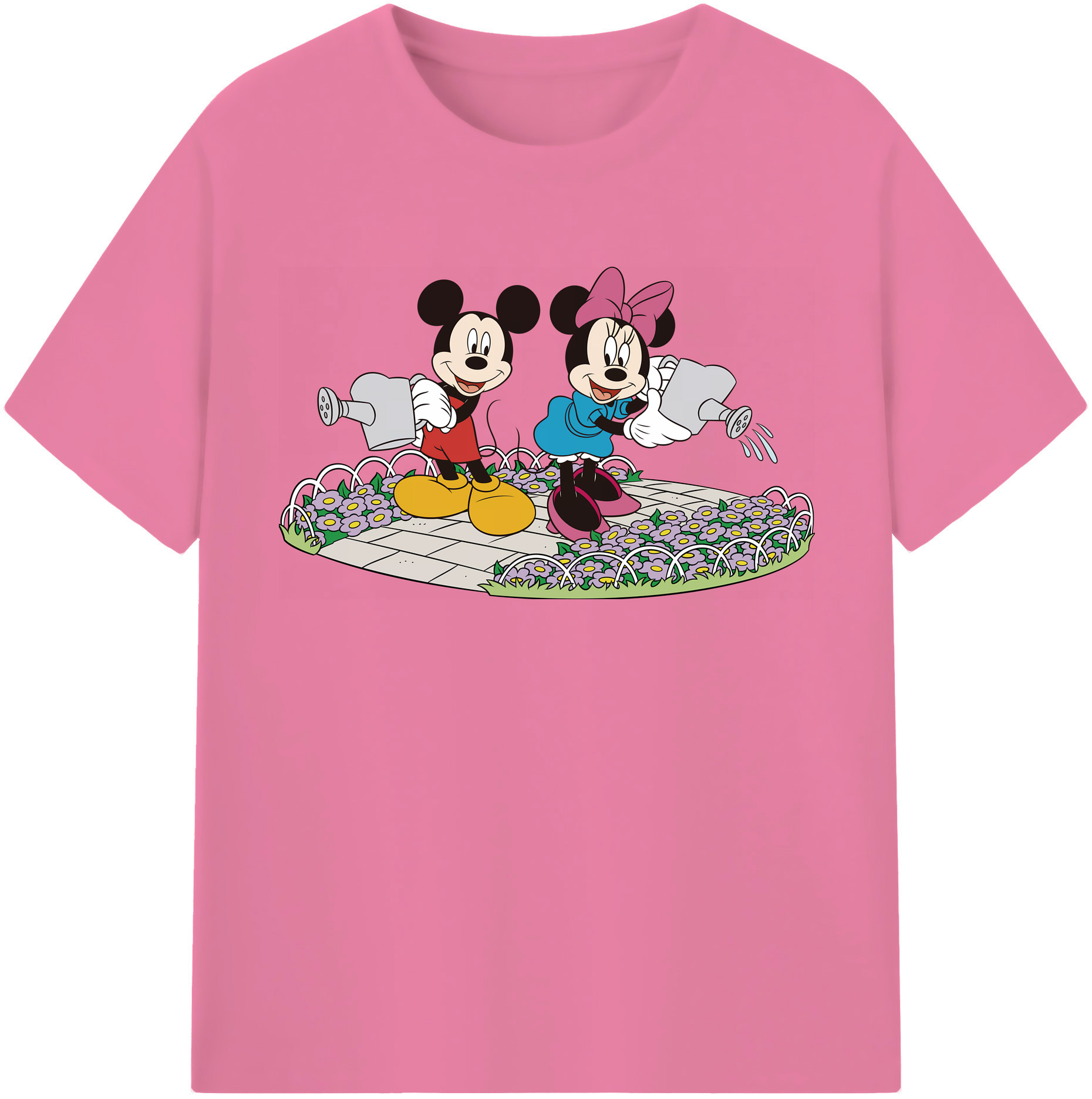 （画像用） ミッキーマウス Mickey Mouse 綿100％半袖Tシャツ（フロントプリント）